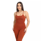 Macacão Akabody Longo + Faixa de Cabelo - Terracota